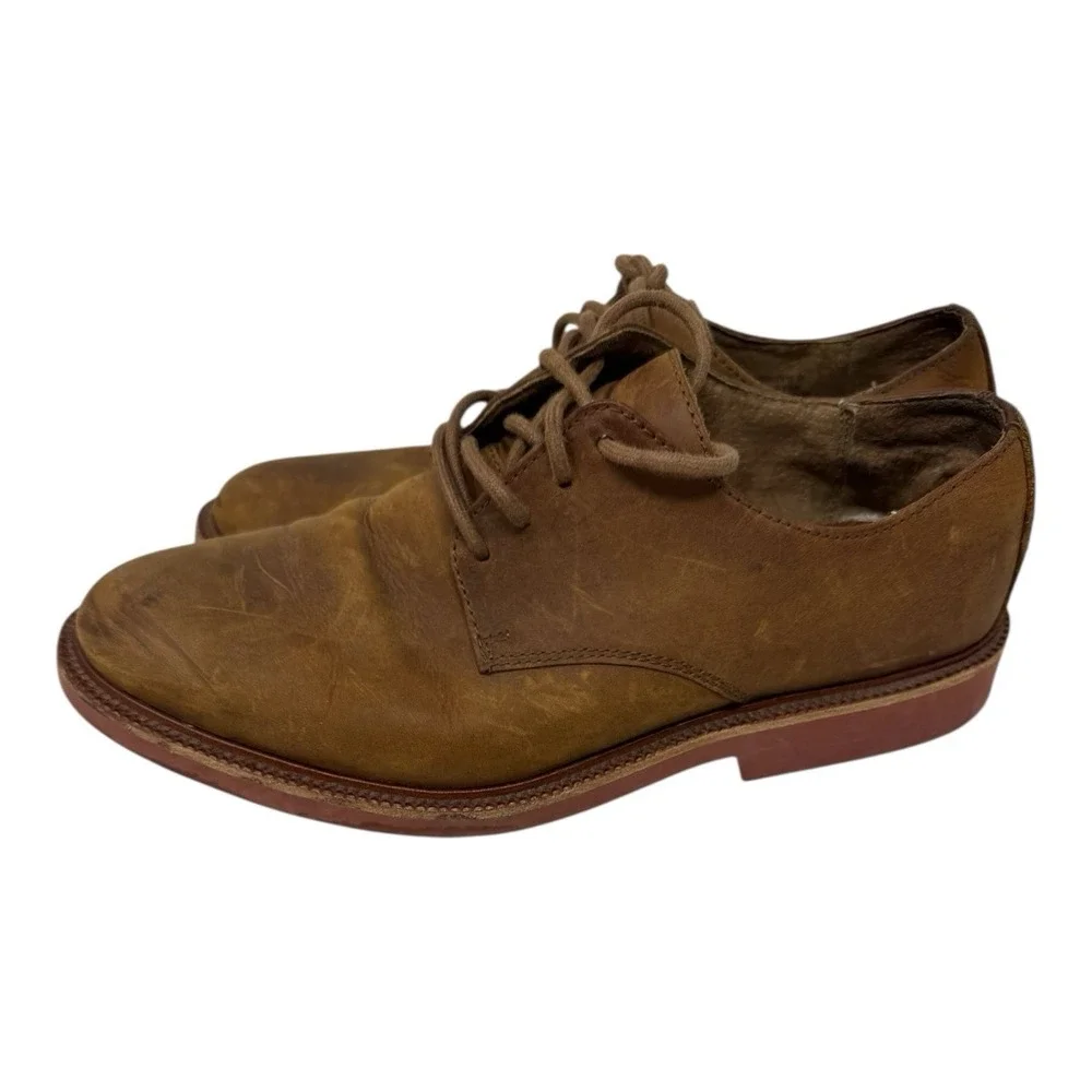 POLO RALPH LAUREN 🤑TAN BROWN SUEDE BUCKS OXFORDS SHOES‎ MENS 8 Preppy Stud 💰